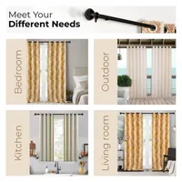 Deco Window Fusion Oval Urn Wood 1 IN Curtain Rod