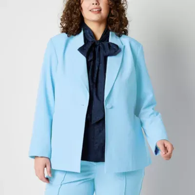 Worthington Womens Regular Fit Blazers Plus