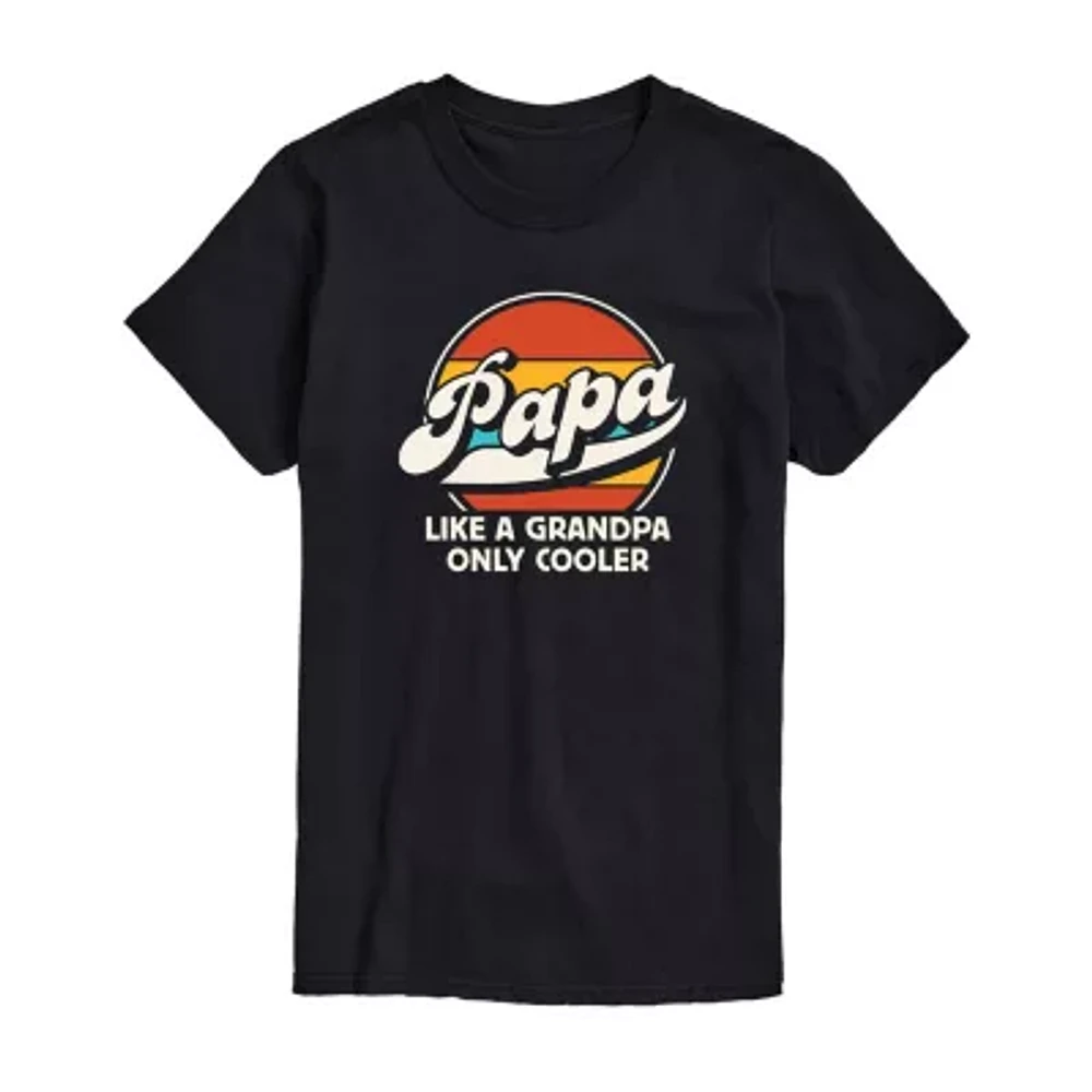 Mens Short Sleeve Papa Graphic T-Shirt