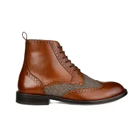 Thomas And Vine Mens Jarett Flat Heel Lace-Up Boots