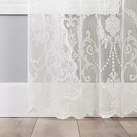 No 918 Nina Lace Sheer Rod Pocket Set of 2 Curtain Panel