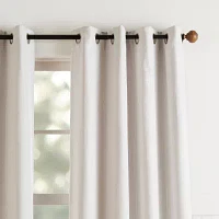 Martha Stewart Reed Grommet Top Blackout Single Curtain Panels