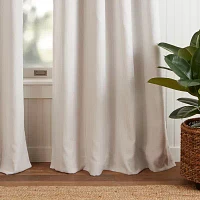 Martha Stewart Reed Grommet Top Blackout Single Curtain Panels