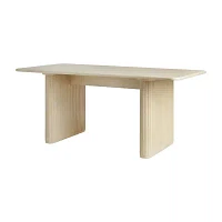 Rectangular Wood-Top Dining Table