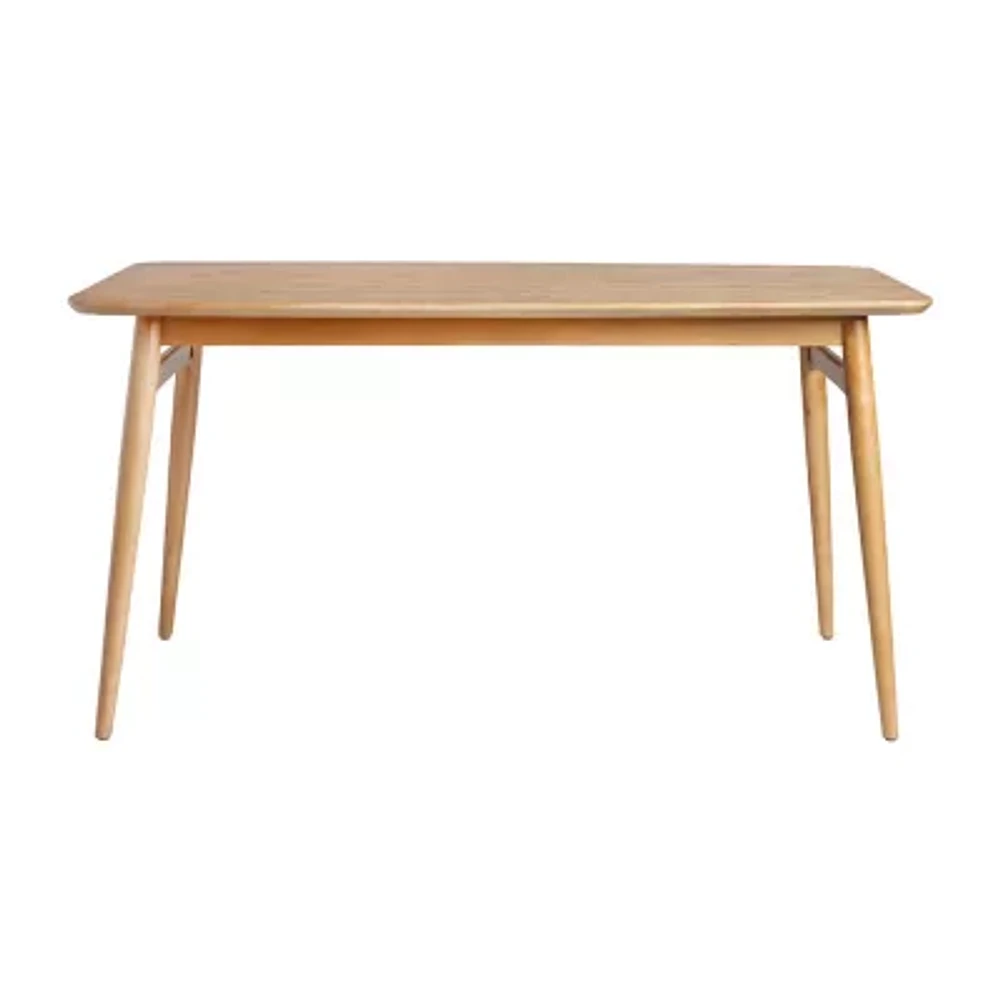 Rectangular Wood-Top Dining Table