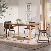 Rectangular Wood-Top Dining Table