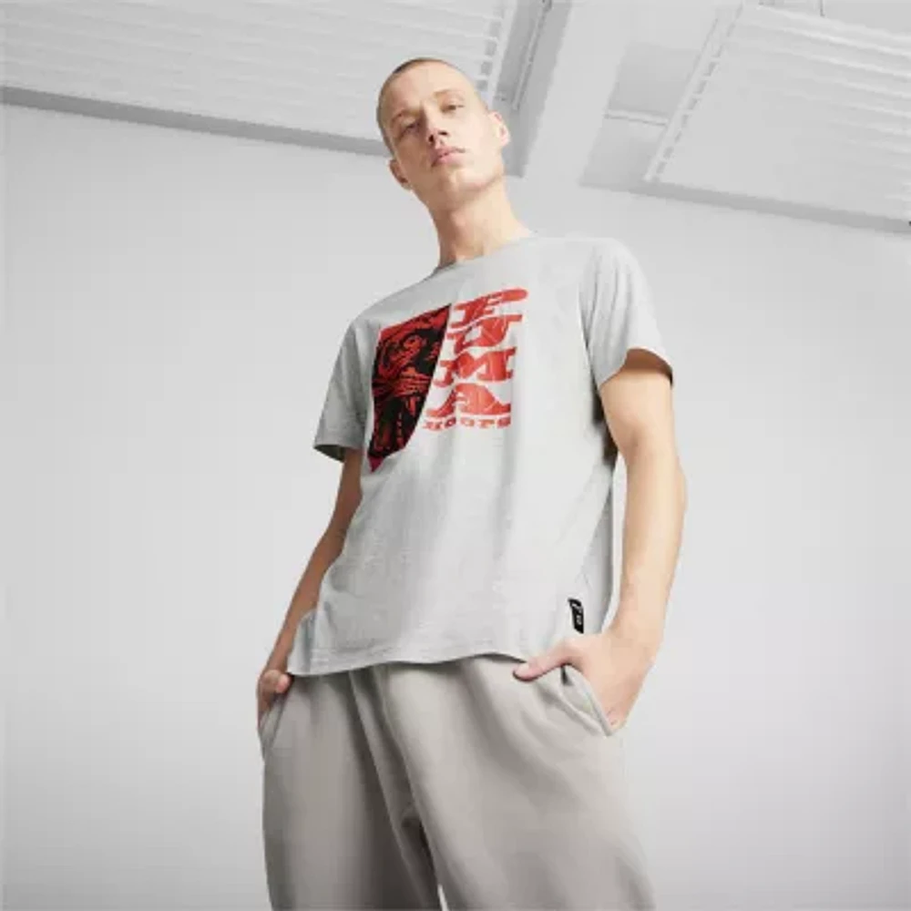 PUMA Mens Crew Neck Short Sleeve Graphic T-Shirt