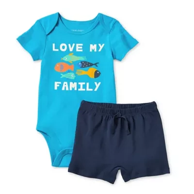 Okie Dokie Baby Boys 2-pc. Short Set