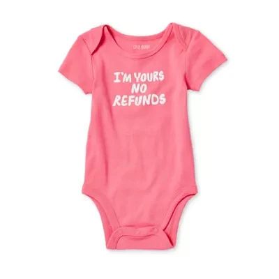 Okie Dokie Baby Girls Crew Neck Short Sleeve Bodysuit