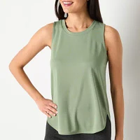 Stylus Womens Crew Neck Sleeveless Tank Top