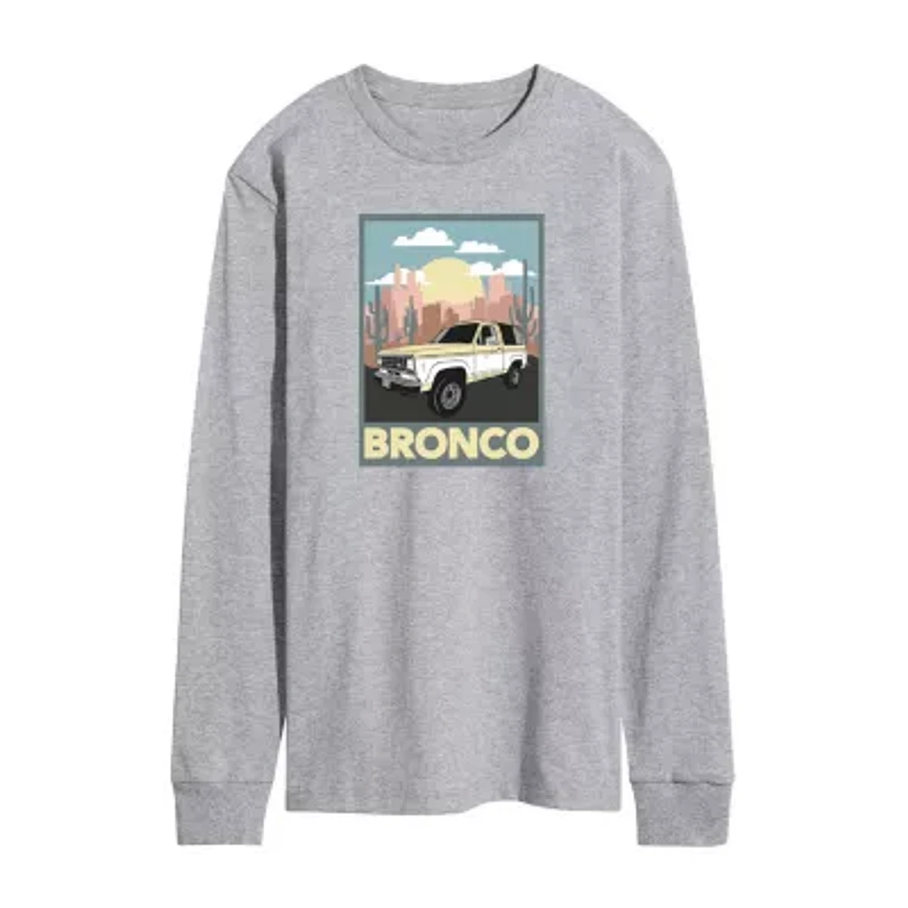 Mens Long Sleeve Ford Bronco Graphic T-Shirt