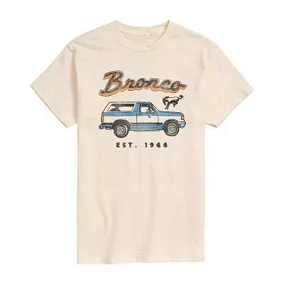 Mens Short Sleeve Bronco Graphic T-Shirt