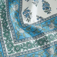 Elrene Home Fashions Tropez Block Print Stain & Water Resistant Indoor/Outdoor Round Tablecloth