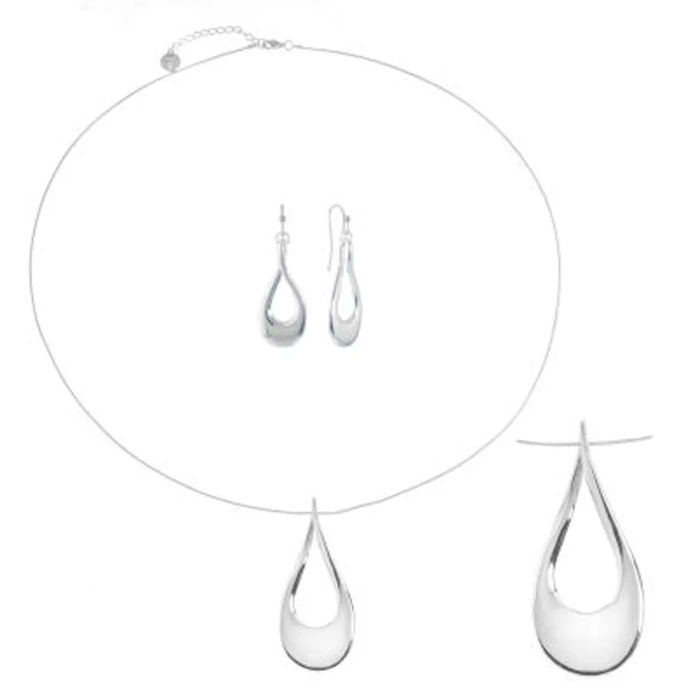 Liz Claiborne Pendant Necklace And Drop Earring 2-pc. Jewelry Set