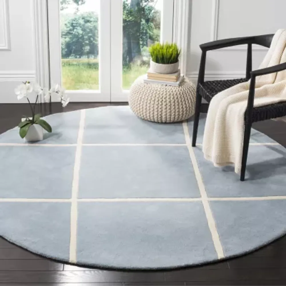 Safavieh Jayma Geometric Hand Tufted Wool Indoor Round Rug