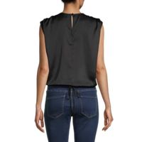 Worthington Womens Boat Neck Sleeveless Blouse