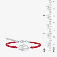 Womens Diamond Accent Diamond Sterling Silver Cord Bracelet