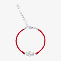 Womens Diamond Accent Diamond Sterling Silver Cord Bracelet