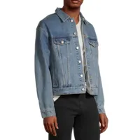 Arizona Mens Oversized Fit Denim Trucker Jacket