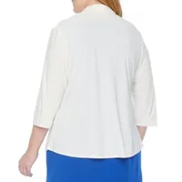 R & M Richards Womens 3/4 Sleeve Shrug Plus