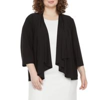 R & M Richards Womens 3/4 Sleeve Shrug Plus