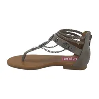 Pop Little & Big  Girls Ambrosia Ankle Strap Flat Sandals