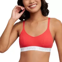 Hanes Originals Ultimate Stretch Cotton Women's Triangle Bralette, 2-Pack DHO101