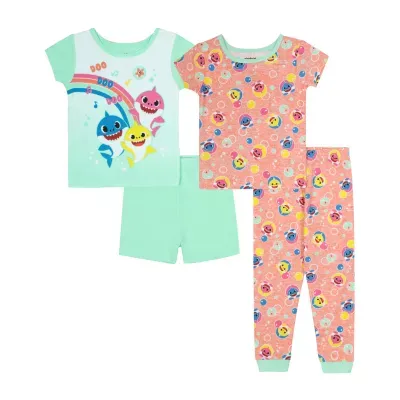 Toddler Girls 4-pc. Baby Shark Pajama Set