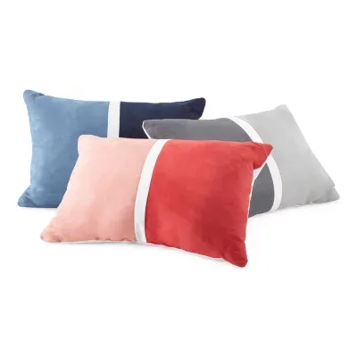 Home Expressions Faux Suede Colorblock Lumbar Pillow