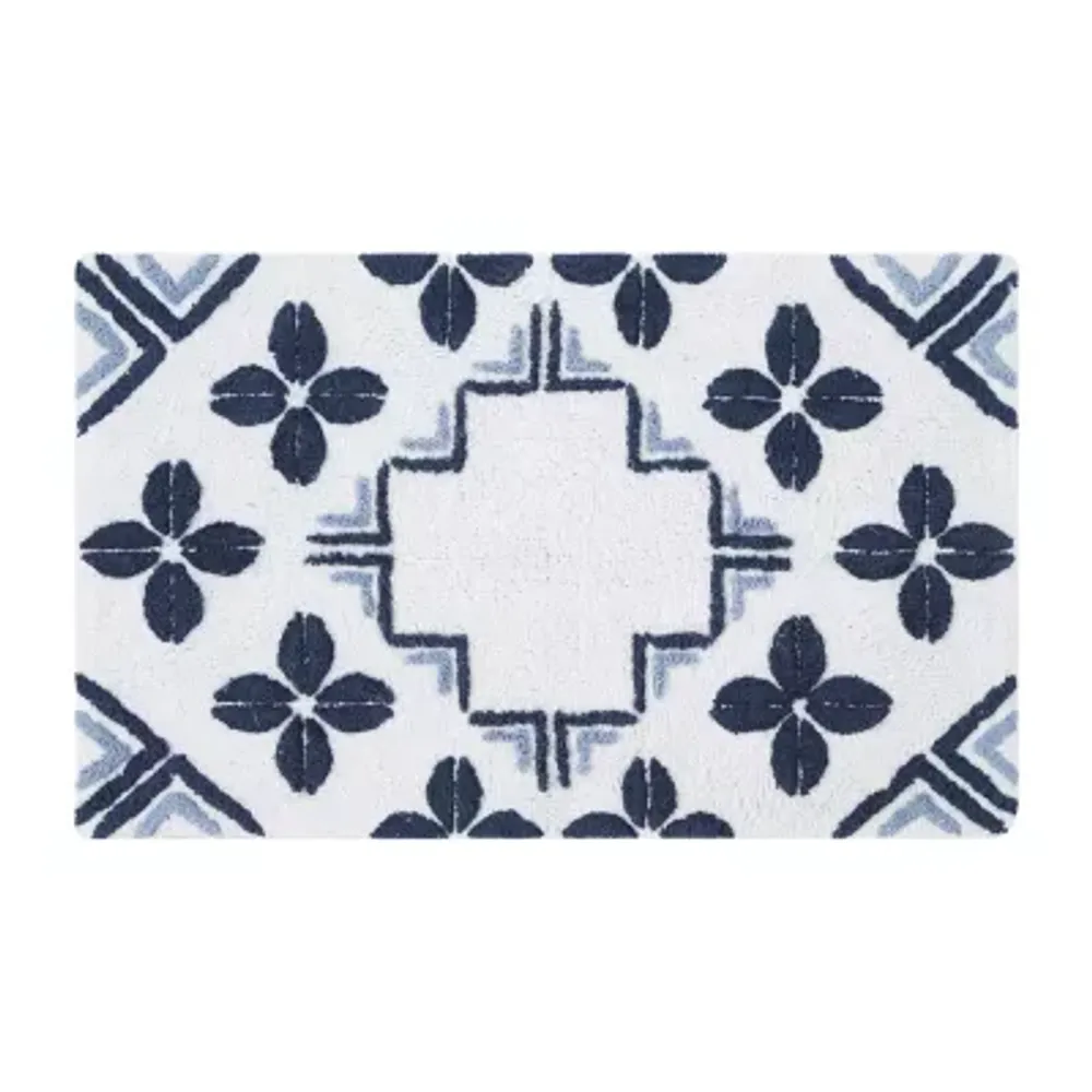 Frye and Co. Blue Tile Bath Rug