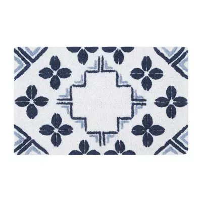 Frye and Co. Blue Tile Bath Rug