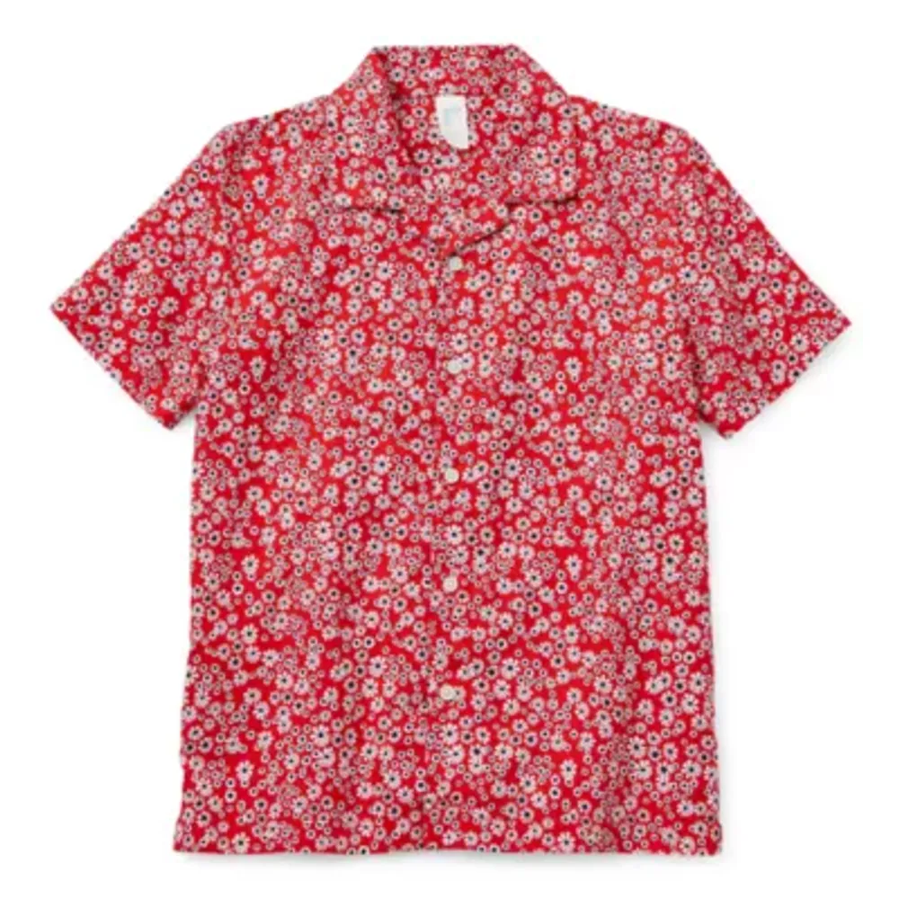 Thereabouts Little & Big Boys Printed Short Sleeve Camp Shirt