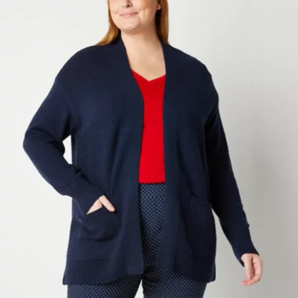 Liz Claiborne Plus Womens Long Sleeve Cardigan | Plaza Las Americas