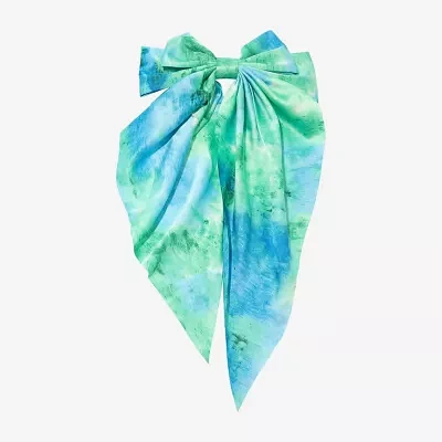 Arizona Green & Blue Tie Dye Hair Bow