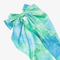Arizona Green & Blue Tie Dye Hair Bow