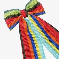 Arizona Multi Color Striped Knit Hair Bow