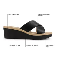 Journee Collection Womens Biara Wedge Sandals