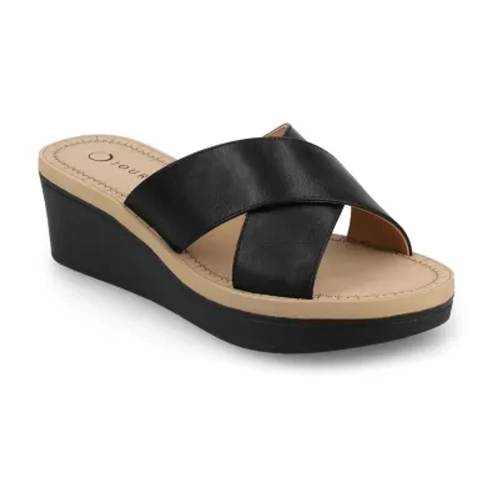 Journee Collection Womens Biara Wedge Sandals