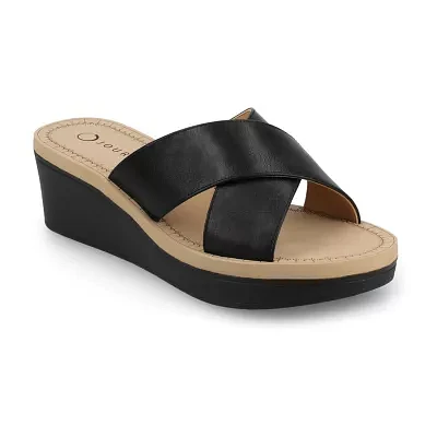 Journee Collection Womens Biara Wedge Sandals