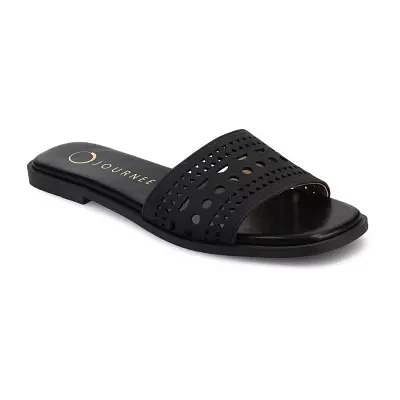 Journee Collection Womens Brodie Flat Sandals