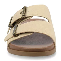 Journee Collection Womens Cosette Adjustable Strap Flat Sandals