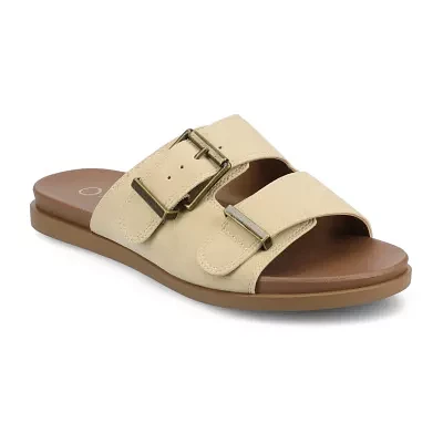 Journee Collection Womens Cosette Adjustable Strap Flat Sandals