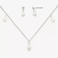 Mixit Hypoallergenic Silver Tone 2-pc. Glass Jewelry Set