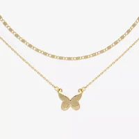 Mixit Hypoallergenic Gold Tone 2-pc. 18 Inch Cable Butterfly Necklace Set