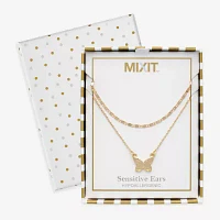 Mixit Hypoallergenic Gold Tone 2-pc. 18 Inch Cable Butterfly Necklace Set