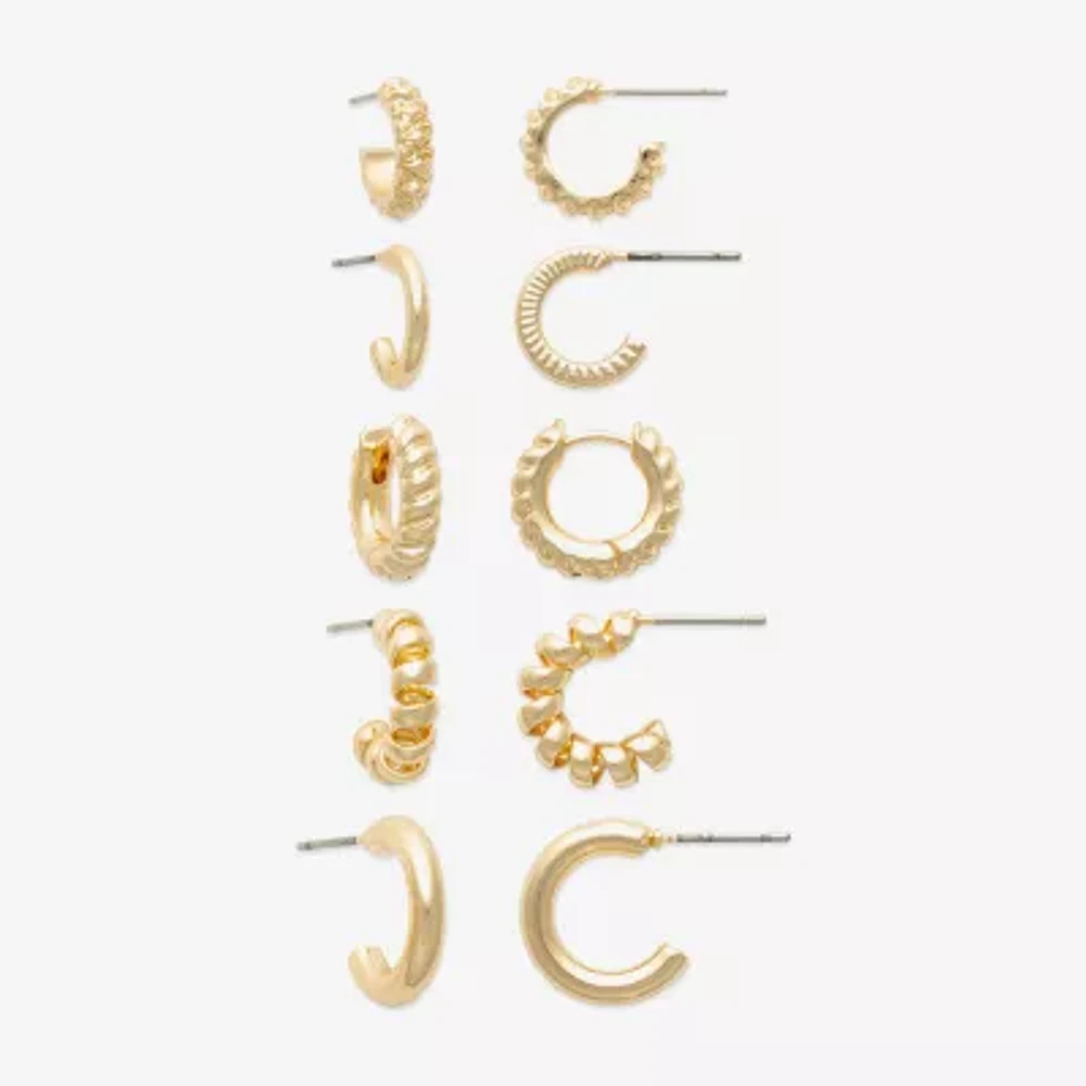 Mixit Womens Hypoallergenic 5 Pair Earring Set