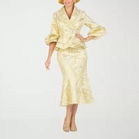 Giovanna Collection 2-pc. Brocade Skirt Suit