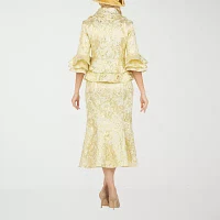 Giovanna Collection 2-pc. Brocade Skirt Suit