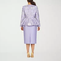 Giovanna Collection 3-pc. Brocade Skirt Suit-Plus