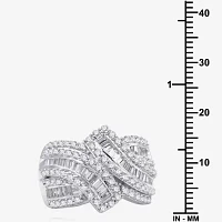 H-I / I1) CT. T.W. Lab Grown Diamond 10K White Gold Bypass Band